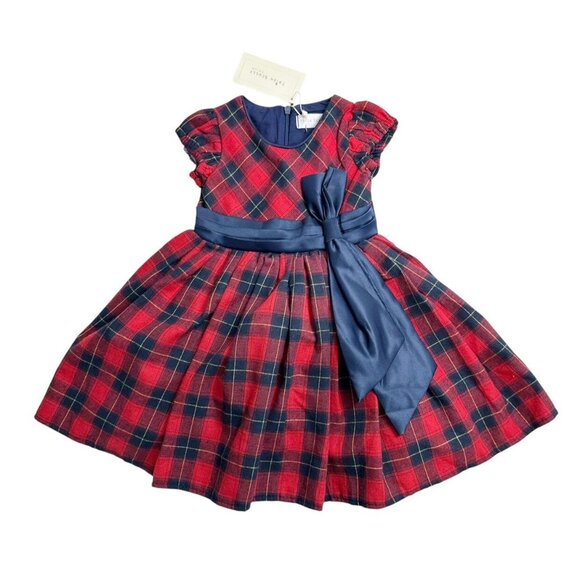 New! Trish Scully Plaid Bow Dress